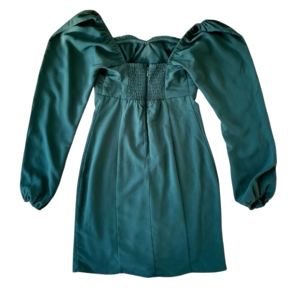 🔆 Abercrombie & Fitch Long Sleeve Teal Mini Dress, Petite Small NWT